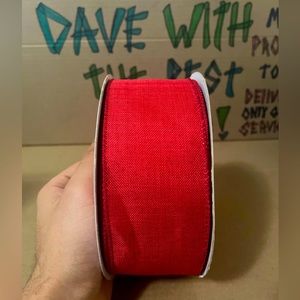 Wired jumbo red ribbon
